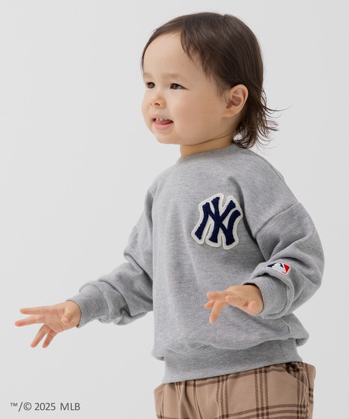 MLB（メジャーリーグベースボール）の「〈MLB〉ワイドシルエット サガラ刺繍ロゴ 裏毛トレーナー（スウェット・キッズ・ブラック/ネイビー/ブラウン/グレー/オートミール・150cm/160cm/90cm/110cm/100cm/120cm/130cm/140cm）」の15枚目の写真