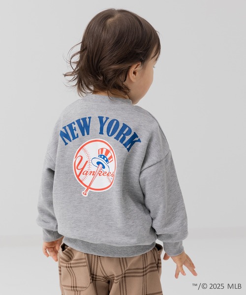 MLB（メジャーリーグベースボール）の「〈MLB〉ワイドシルエット サガラ刺繍ロゴ 裏毛トレーナー（スウェット・キッズ・ブラック/ネイビー/ブラウン/グレー/オートミール・150cm/160cm/90cm/110cm/100cm/120cm/130cm/140cm）」の16枚目の写真