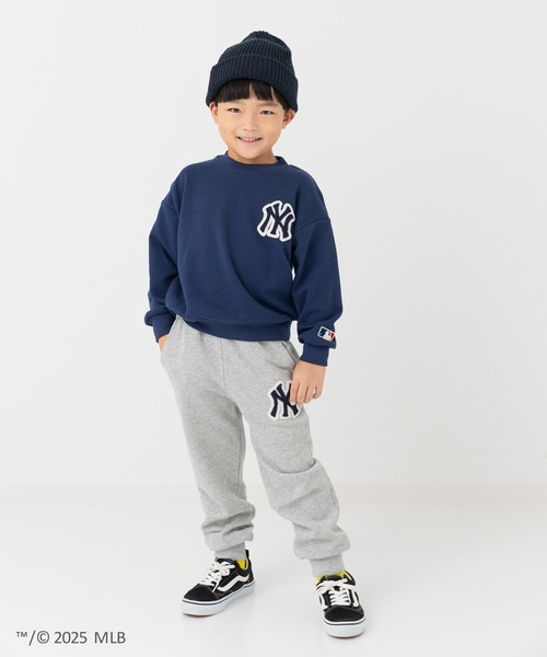 MLB（メジャーリーグベースボール）の「〈MLB〉ワイドシルエット サガラ刺繍ロゴ 裏毛トレーナー（スウェット・キッズ・ブラック/ネイビー/ブラウン/グレー/オートミール・150cm/160cm/90cm/110cm/100cm/120cm/130cm/140cm）」の17枚目の写真