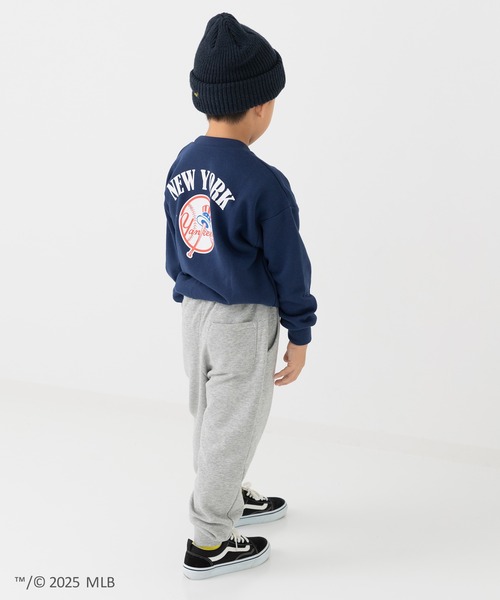 MLB（メジャーリーグベースボール）の「〈MLB〉ワイドシルエット サガラ刺繍ロゴ 裏毛トレーナー（スウェット・キッズ・ブラック/ネイビー/ブラウン/グレー/オートミール・150cm/160cm/90cm/110cm/100cm/120cm/130cm/140cm）」の18枚目の写真