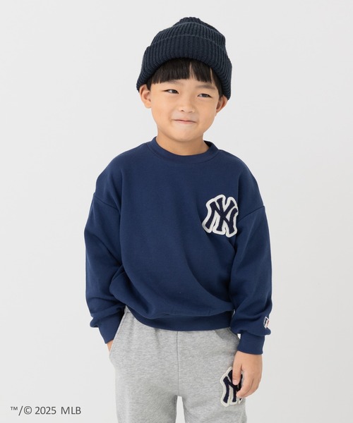 MLB（メジャーリーグベースボール）の「〈MLB〉ワイドシルエット サガラ刺繍ロゴ 裏毛トレーナー（スウェット・キッズ・ブラック/ネイビー/ブラウン/グレー/オートミール・150cm/160cm/90cm/110cm/100cm/120cm/130cm/140cm）」の19枚目の写真