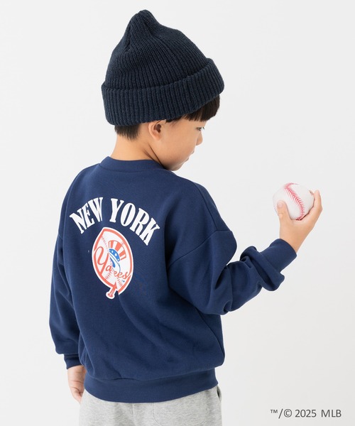 MLB（メジャーリーグベースボール）の「〈MLB〉ワイドシルエット サガラ刺繍ロゴ 裏毛トレーナー（スウェット・キッズ・ブラック/ネイビー/ブラウン/グレー/オートミール・150cm/160cm/90cm/110cm/100cm/120cm/130cm/140cm）」の20枚目の写真