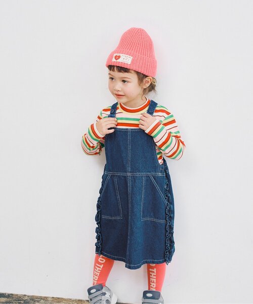 サイドフリルジャンパースカート No.784 ハートダマスクフリルジャンパースカート 黒(Black