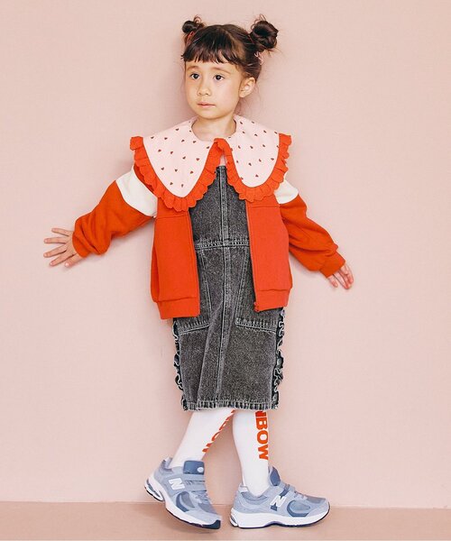 p.premier（ピードットプルミエ）の「【ジュニア対応】サイドフリルデニムジャンスカ（ジャンパースカート・キッズ・ブルー/ブラック・80/90/100/110/120/130/140）」の13枚目の写真