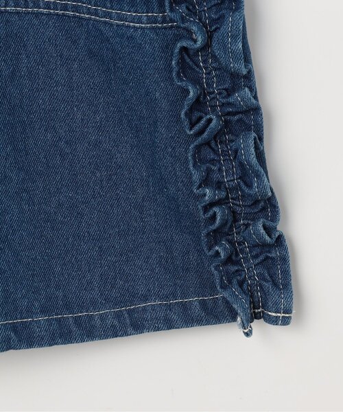 p.premier（ピードットプルミエ）の「【ジュニア対応】サイドフリルデニムジャンスカ（ジャンパースカート・キッズ・ブルー/ブラック・80/90/100/110/120/130/140）」の21枚目の写真