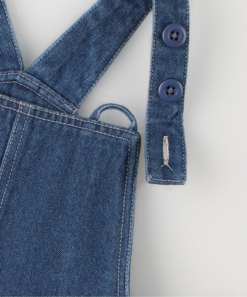 p.premier（ピードットプルミエ）の「【ジュニア対応】サイドフリルデニムジャンスカ（ジャンパースカート・キッズ・ブルー/ブラック・80/90/100/110/120/130/140）」の7枚目の写真