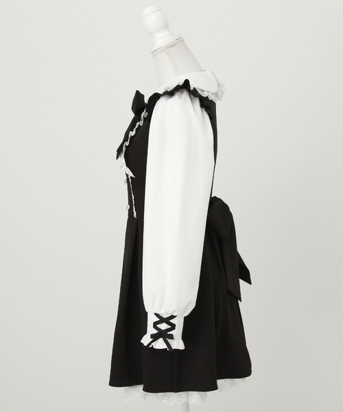 ドッキング風フリルハートリボンワンピース（ワンピース）｜DearMyLove