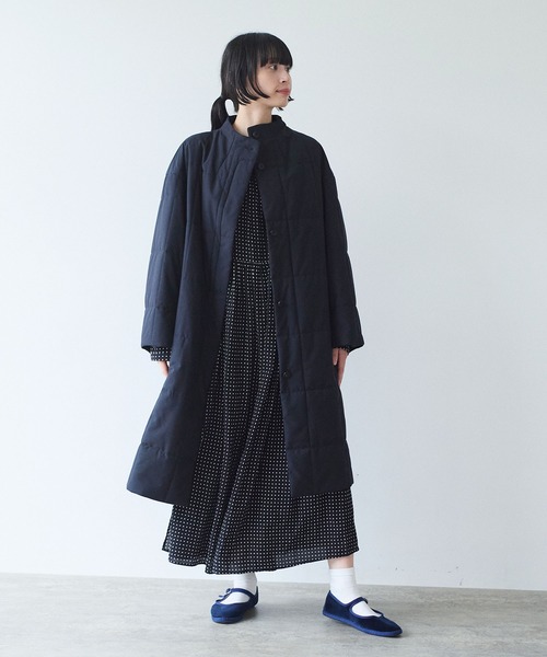 yuni（ユニ　）の「レーヨンコットンキュプラ　print　ティアードワンピース（ワンピース・レディース・ブラック系その他2/ブラック系その他・FREE）」の15枚目の写真