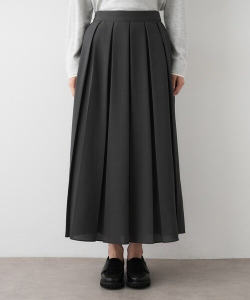 Dessin（デッサン）の「【洗える】ボックスプリーツスカート（スカート・レディース・ブラック/チャコールグレー/ダークウッド・01/02/03）」の16枚目の写真