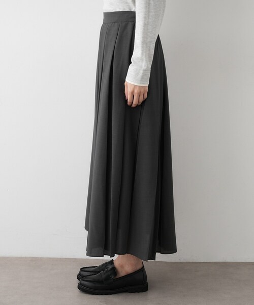 Dessin（デッサン）の「【洗える】ボックスプリーツスカート（スカート・レディース・ブラック/チャコールグレー/ダークウッド・01/02/03）」の17枚目の写真