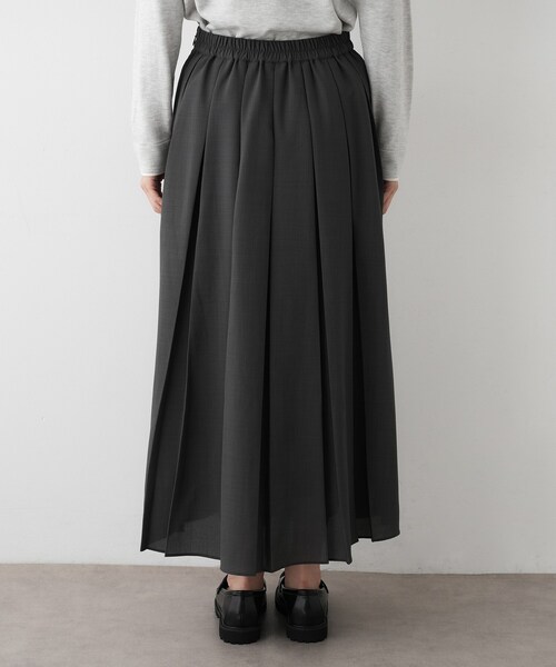 Dessin（デッサン）の「【洗える】ボックスプリーツスカート（スカート・レディース・ブラック/チャコールグレー/ダークウッド・01/02/03）」の18枚目の写真