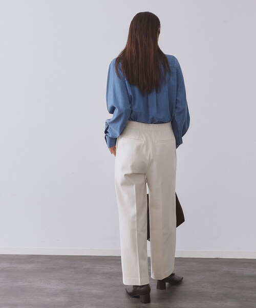 セール】ウォームタッチ ワイドパンツ【洗濯機洗OK/ストレッチ】≪SS