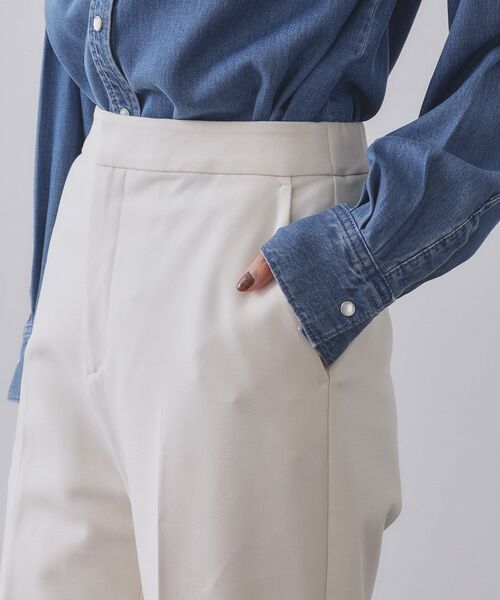 OPAQUE.CLIP（オペークドットクリップ）の「ウォームタッチ ワイドパンツ【洗濯機洗OK/ストレッチ】≪SS～LL≫（その他パンツ・レディース・ブラック系/ブラック/オフホワイト・38/40/36/34/42）」の19枚目の写真