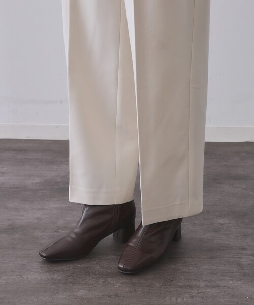 OPAQUE.CLIP（オペークドットクリップ）の「ウォームタッチ ワイドパンツ【洗濯機洗OK/ストレッチ】≪SS～LL≫（その他パンツ・レディース・ブラック系/ブラック/オフホワイト・38/40/36/34/42）」の20枚目の写真