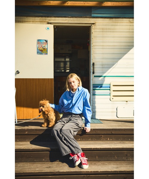 PARROTT CANVAS（パロットキャンバス）の「PCM Regular Shirt - Cotton peach（シャツ/ブラウス・レディース・ブルー・S）」の3枚目の写真