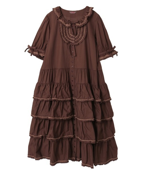 フローラルテープ使いワンピース（ワンピース）｜PINK HOUSE（ピンク