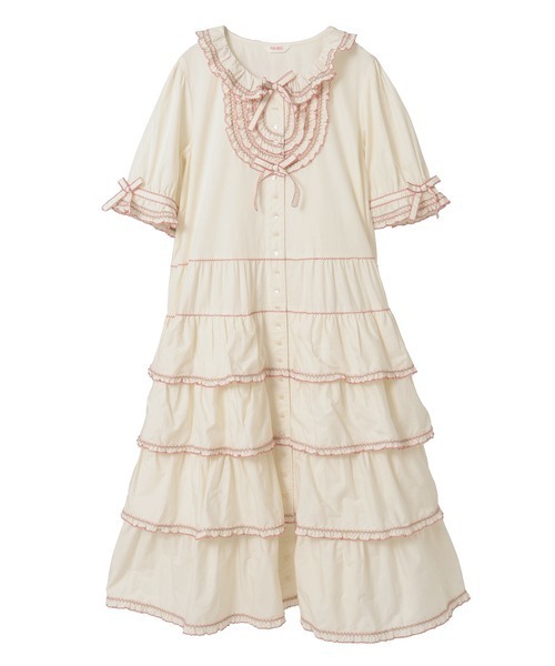 ピンクハウス　フローラルテープ使いワンピース フローラルテープ使いワンピース（ワンピース）｜PINK HOUSE（ピンク