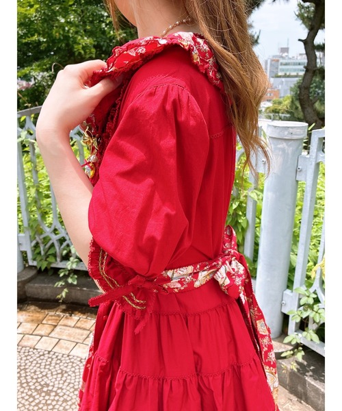 フローラルテープ使いワンピース（ワンピース）｜PINK HOUSE（ピンク