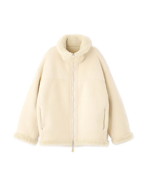 ETRE TOKYO(エトレトウキョウ)の「リバーシブルボアブルゾン(ブルゾン・レディース・ベージュ/ネイビー・S/M)」の9枚目の写真