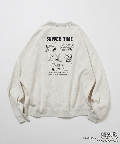 FREAK'S STORE(フリークスストア)の「限定展開 PEANUTS/ピーナッツ 別注 バックプリント クルーネックスウェット/SUPPER(スウェット・メンズ・アッシュグレー/ブラック/ネイビー/ピンク・MEDIUM/LARGE/SMALL)」の16枚目の写真