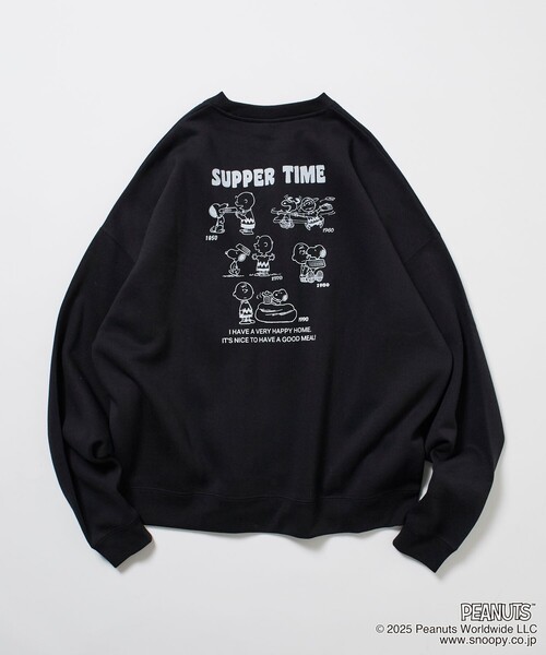 FREAK'S STORE(フリークスストア)の「限定展開 PEANUTS/ピーナッツ 別注 バックプリント クルーネックスウェット/SUPPER(スウェット・メンズ・アッシュグレー/ブラック/ネイビー/ピンク・MEDIUM/LARGE/SMALL)」の9枚目の写真