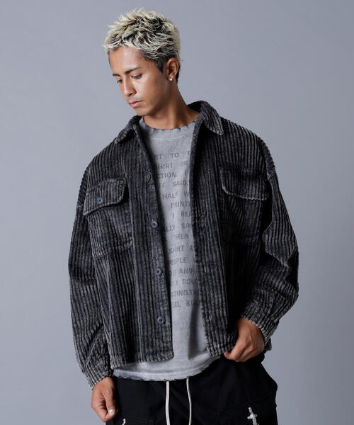 DANKE SCHON(ダンケシェーン)の「DankeSchon/ダンケシェーン/2.5W CHEMICAL CODUROY SHIRT(シャツ/ブラウス・レディース・グレー/ブラック・L/M)」の4枚目の写真