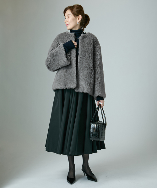 セール】SAQUI サキ WOOL PILE SHORT COAT 25FW26（ブルゾン）｜saqui
