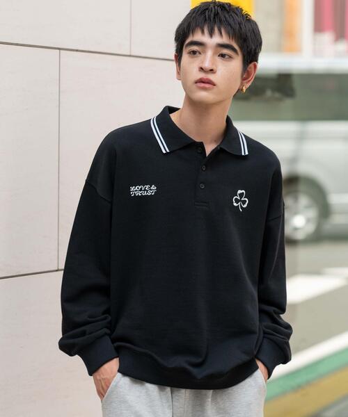 WEGO(ウィゴー)の「WEGO/モチーフロゴポロスウェット(スウェット・メンズ・ネイビー/ブラック/アイボリー・MEDIUM/LARGE)」の11枚目の写真
