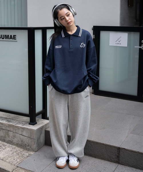 WEGO(ウィゴー)の「WEGO/モチーフロゴポロスウェット(スウェット・メンズ・ネイビー/ブラック/アイボリー・MEDIUM/LARGE)」の6枚目の写真