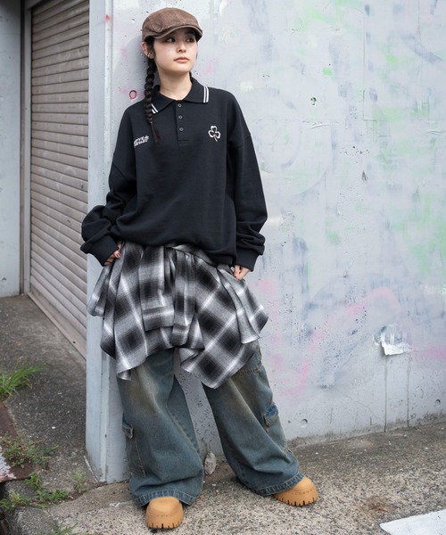 WEGO(ウィゴー)の「WEGO/モチーフロゴポロスウェット(スウェット・メンズ・ネイビー/ブラック/アイボリー・MEDIUM/LARGE)」の5枚目の写真