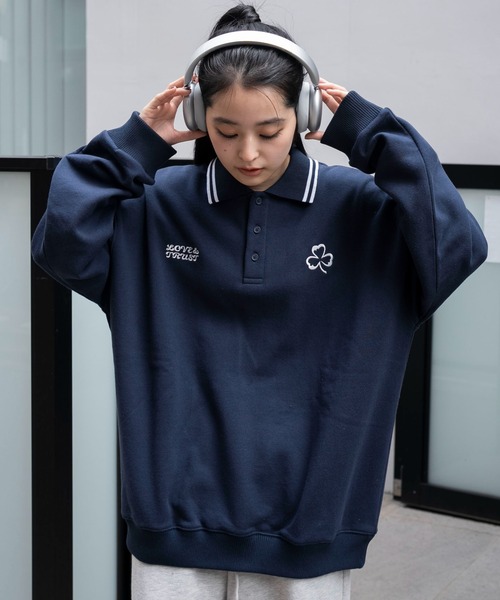 WEGO(ウィゴー)の「WEGO/モチーフロゴポロスウェット(スウェット・メンズ・ネイビー/ブラック/アイボリー・MEDIUM/LARGE)」の16枚目の写真