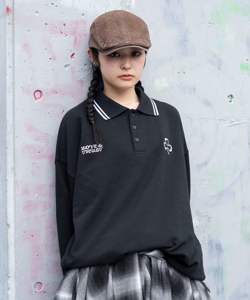 WEGO(ウィゴー)の「WEGO/モチーフロゴポロスウェット(スウェット・メンズ・ネイビー/ブラック/アイボリー・MEDIUM/LARGE)」の12枚目の写真