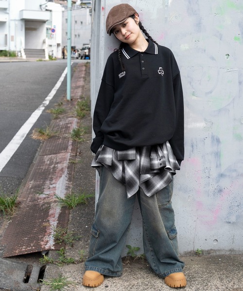 WEGO(ウィゴー)の「WEGO/モチーフロゴポロスウェット(スウェット・メンズ・ネイビー/ブラック/アイボリー・MEDIUM/LARGE)」の14枚目の写真