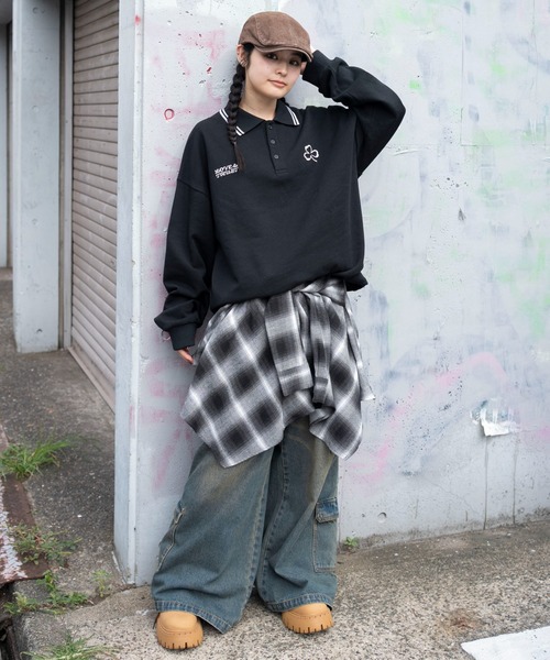 WEGO(ウィゴー)の「WEGO/モチーフロゴポロスウェット(スウェット・メンズ・ネイビー/ブラック/アイボリー・MEDIUM/LARGE)」の15枚目の写真