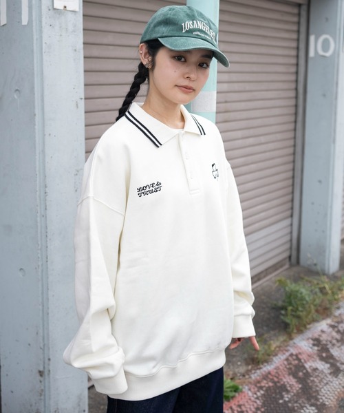 WEGO(ウィゴー)の「WEGO/モチーフロゴポロスウェット(スウェット・メンズ・ネイビー/ブラック/アイボリー・MEDIUM/LARGE)」の7枚目の写真