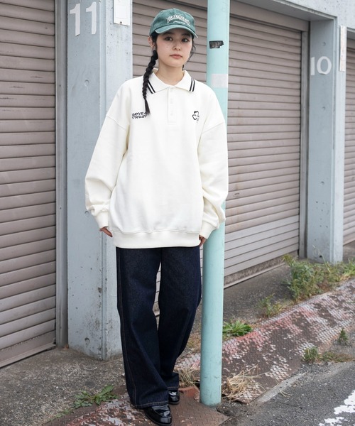 WEGO(ウィゴー)の「WEGO/モチーフロゴポロスウェット(スウェット・メンズ・ネイビー/ブラック/アイボリー・MEDIUM/LARGE)」の10枚目の写真