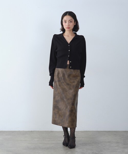 CODE A(コードエー)の「garin sleek skirt(スカート・レディース・ブラウン系・34/36/38)」の10枚目の写真
