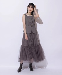 【 美品 】 マイストラーダ Mystrada レース ワンピース 38 Mystrada（マイストラーダ）の「シャンブレーレースマーメイド