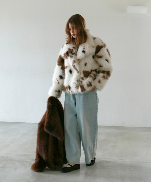 mic by Olu.（ミックバイオルドット）の「ビッグカラーファージャケット（その他アウター・レディース・その他・FREE）」の11枚目の写真