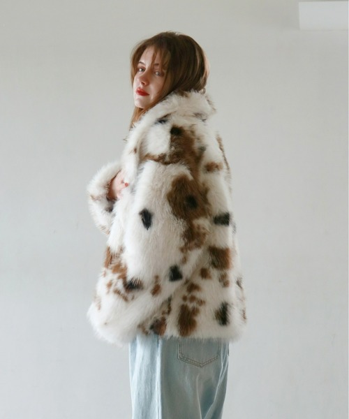 mic by Olu.（ミックバイオルドット）の「ビッグカラーファージャケット（その他アウター・レディース・その他・FREE）」の2枚目の写真