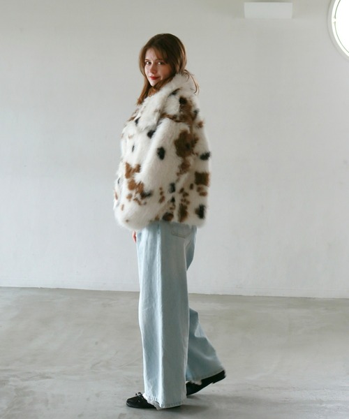 mic by Olu.（ミックバイオルドット）の「ビッグカラーファージャケット（その他アウター・レディース・その他・FREE）」の5枚目の写真