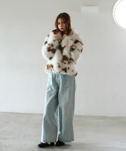 mic by Olu.（ミックバイオルドット）の「ビッグカラーファージャケット（その他アウター・レディース・その他・FREE）」の3枚目の写真