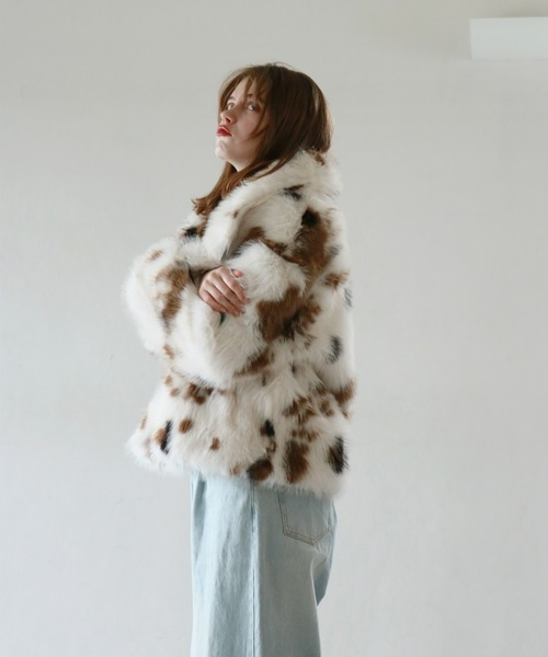 mic by Olu.（ミックバイオルドット）の「ビッグカラーファージャケット（その他アウター・レディース・その他・FREE）」の8枚目の写真