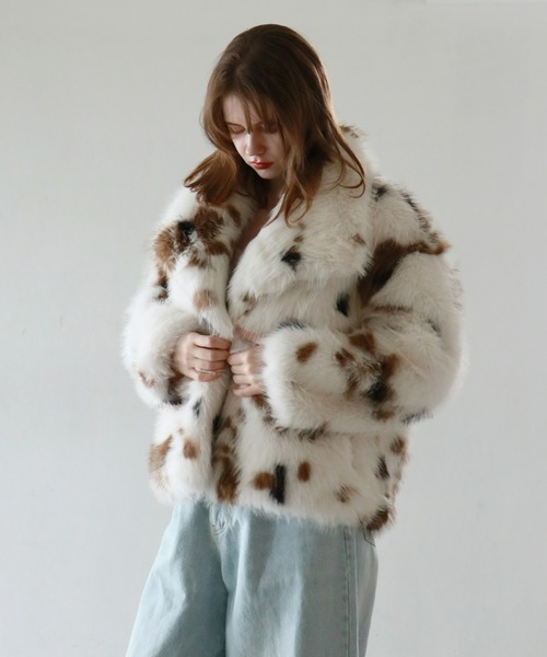 mic by Olu.（ミックバイオルドット）の「ビッグカラーファージャケット（その他アウター・レディース・その他・FREE）」の7枚目の写真