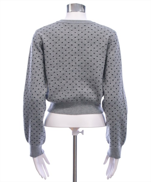 clear（クリア）の「ドット柄ジャガードニットカーディガン［大人 カジュアル 着回し力抜群］（カーディガン/ボレロ・レディース・レッド/ブラック/グレー・F）」の13枚目の写真