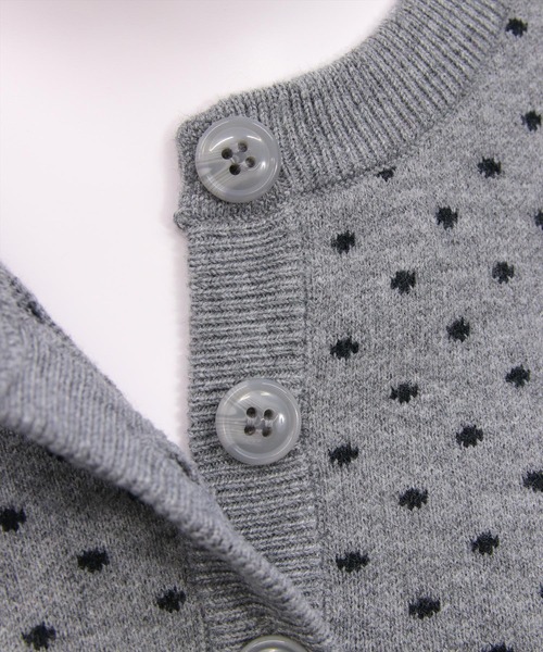 clear（クリア）の「ドット柄ジャガードニットカーディガン［大人 カジュアル 着回し力抜群］（カーディガン/ボレロ・レディース・レッド/ブラック/グレー・F）」の15枚目の写真