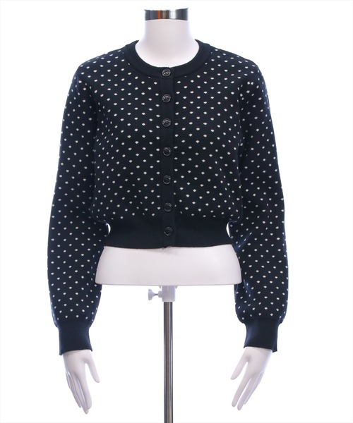 clear（クリア）の「ドット柄ジャガードニットカーディガン［大人 カジュアル 着回し力抜群］（カーディガン/ボレロ・レディース・レッド/ブラック/グレー・F）」の18枚目の写真