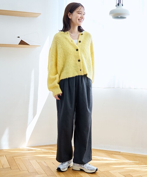 セール】TRストライプタックワイドパンツ（スラックス）｜coen