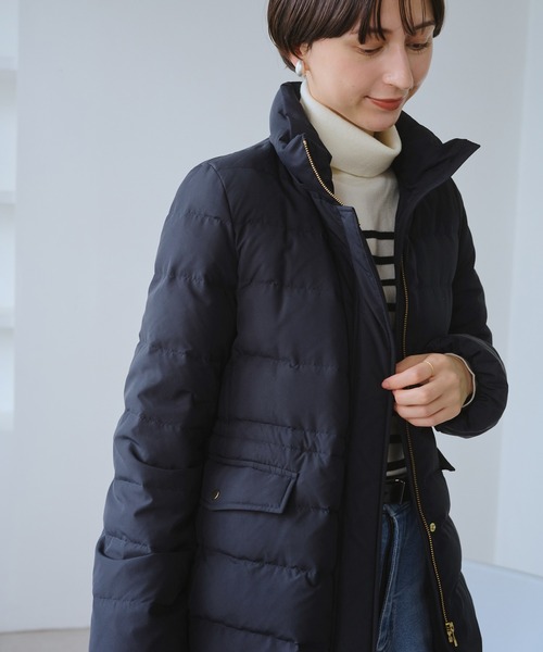 ROPE' PICNIC（ロペピクニック）の「【GREEN DOWN/グリーンダウン】ファー付きダウンミドル丈コート/リンクコーデ（ダウンジャケット/コート・レディース・オフホワイト/ブラック/ネイビー・M/S）」の18枚目の写真