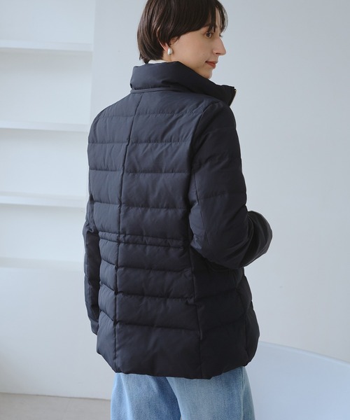 ROPE' PICNIC（ロペピクニック）の「【GREEN DOWN/グリーンダウン】ファー付きダウンミドル丈コート/リンクコーデ（ダウンジャケット/コート・レディース・オフホワイト/ブラック/ネイビー・M/S）」の22枚目の写真